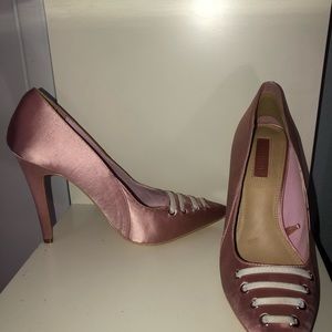 Forever 21 pink satin heels